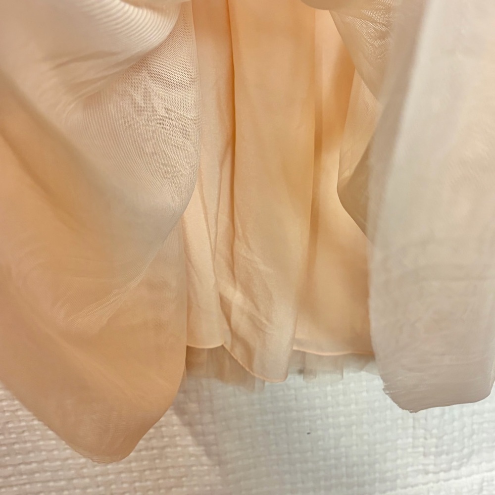 Eloquii Nabela Noor Peach Pink Tiered Puff Sleeve Glinda Style Dress Size 16 NEW - Picture 10 of 14
